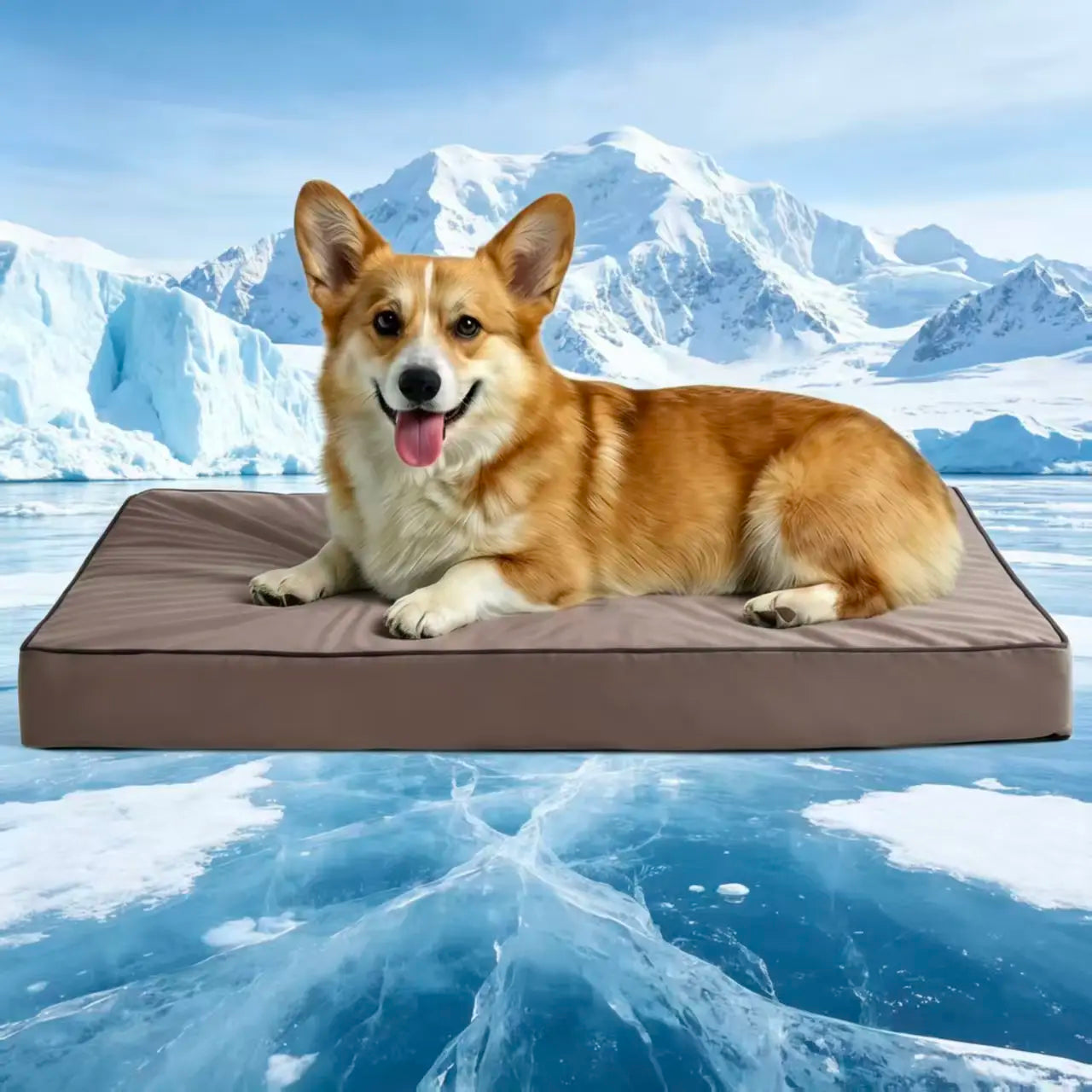 [Father'S Day Gift Ideas] Blunique Pets Cooling Dog Sofa & Mat Q-MAX 0.4 Gel-Free Electricity-Free Non-Slip Waterproof Egg-Crate Foam Support Bed Outdoor Use for Dogs Cats Tiktokshopspringglowup Summervibes
