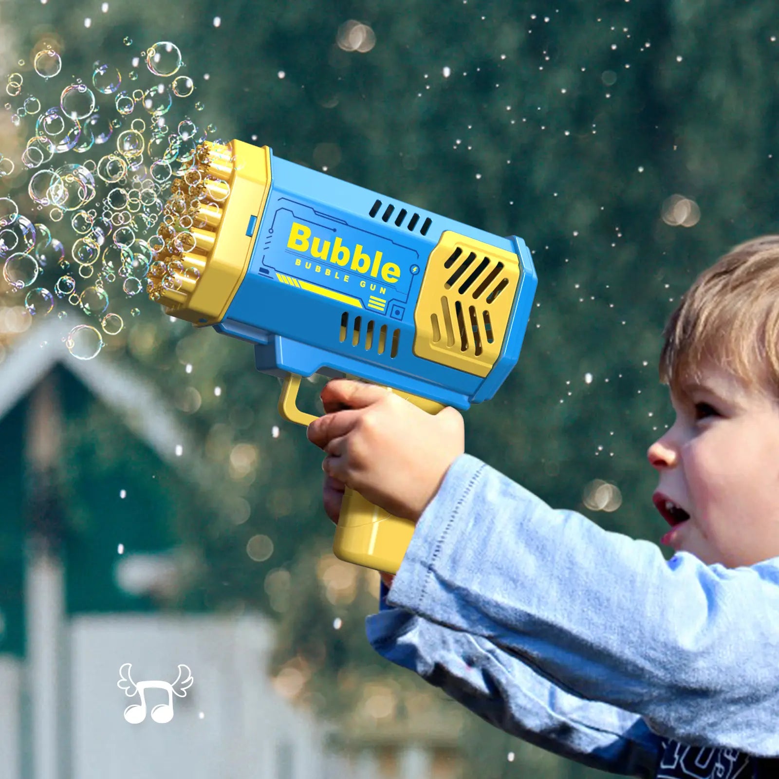[Summervibes] Bubble Machine Blower for Kids & Toddlers, Bubble Toys for Outdoor Birthday Party Portable Fun Colorful Bubble Machine