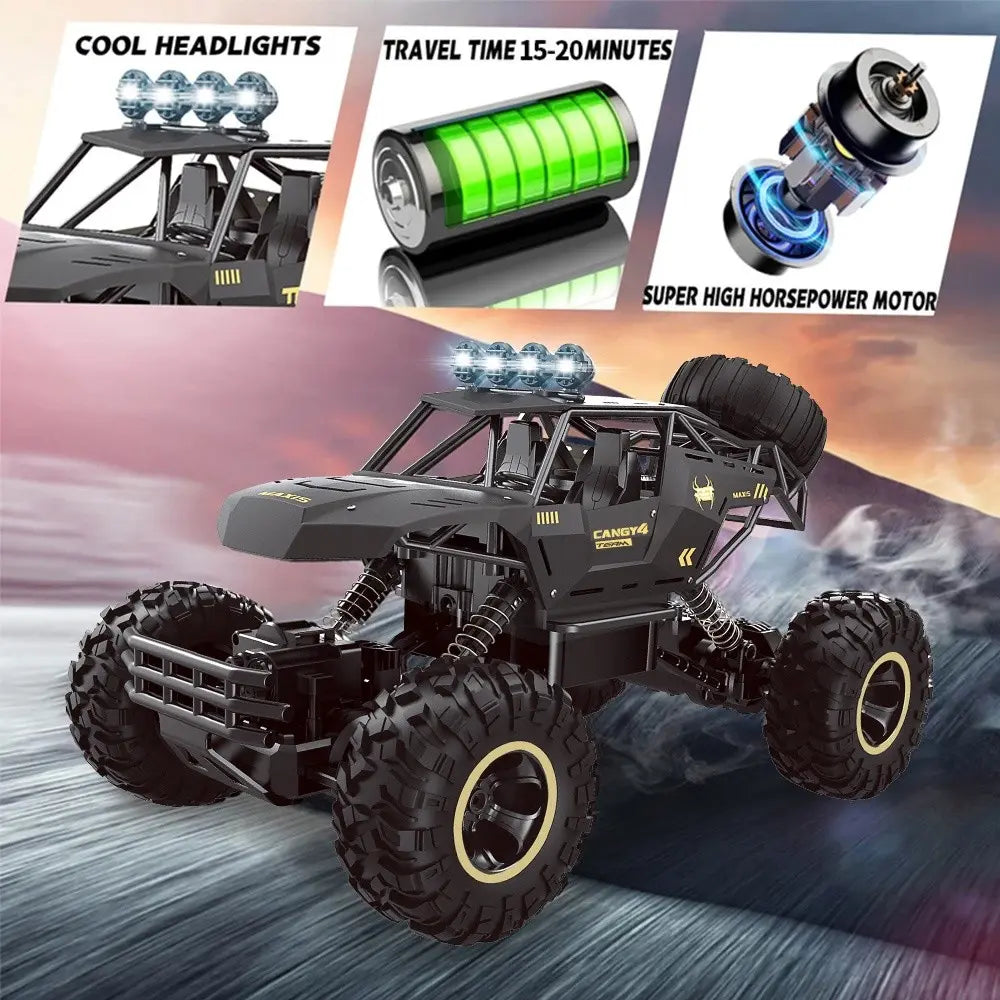 37Cm High-Speed RC Off-Road Car, USB Charging, 4WD 2.4G Remote Control Trucks Cars, Rechargeable Battery, Perfect Gift for Holidays