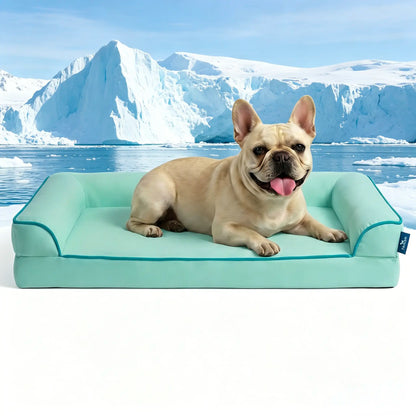[Father'S Day Gift Ideas] Blunique Pets Cooling Dog Sofa & Mat Q-MAX 0.4 Gel-Free Electricity-Free Non-Slip Waterproof Egg-Crate Foam Support Bed Outdoor Use for Dogs Cats Tiktokshopspringglowup Summervibes