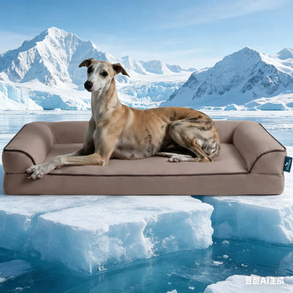 [Father'S Day Gift Ideas] Blunique Pets Cooling Dog Sofa & Mat Q-MAX 0.4 Gel-Free Electricity-Free Non-Slip Waterproof Egg-Crate Foam Support Bed Outdoor Use for Dogs Cats Tiktokshopspringglowup Summervibes